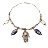 Collar con HAMSA bordado y piedras
