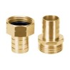 Truper Conectores 3/4' macho y hembra de latón sólido para manguera