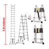 Escalera telescópica tipo tijera 3.8 metros Multiusos