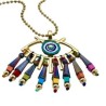 Collar con ojo, piel pintada y cristales