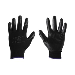 Guantes de nylon negro con nitrilo sólido #7 51-811 SUK