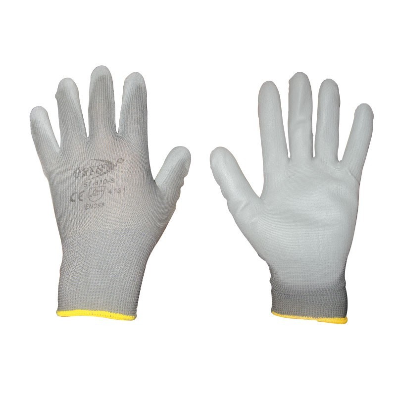 Guantes de nylon con poliuretano gris 9 Derma Care
