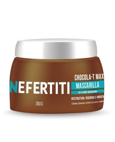Chocola-T Max Mascarilla reestructura cabello sobreprocesado o sin elasticidad, aporta brillo y suavidad 360g - Nefertiti