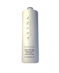 Platino Shampoo elimina los reflejos amarillos de los cabellos canosos, rubios y platinados 1L - AVYNA