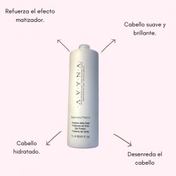 Platino Maschera para cabellos rubios, platinados y canosos 1L - AVYNA