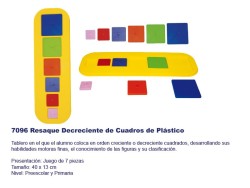 Resaque Decreciente de Cuadros de plástico 7096