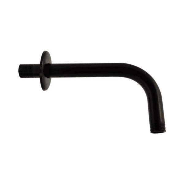 Brazo para Regadera con Chapetón 20.2cm Negro Rugo 45-CFN
