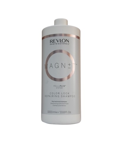 Magnet Color Lock Repairing Shampoo protege contra los efectos negativos de la mala calidad del agua 1l- Revlon