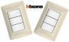 PLACA QUINZIÑO MX MARFIL 3 V + 3 APAGADORES SENCILLO QUINZIÑO MX BLANCO