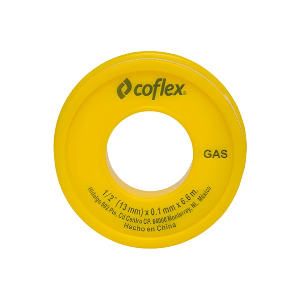 Cinta Selladora de Roscas para Tuberías de Gas 1/2? x 6 metros Coflex WTG12-60