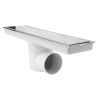 Coladera Alargada 30cm Doble Vista Minimalista Acero Inoxidable ó para Recibir Loseta Fleximatic 2631