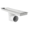 Coladera Alargada 30cm Doble Vista Minimalista Acero Inoxidable ó para Recibir Loseta Fleximatic 2631