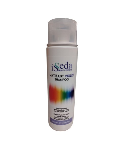 Shampoo Matizant Violet neutraliza visos amarillos en cabello gris y rubio 300ml - Isseda