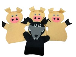 SET DE GUIÑOLES CUENTOS LOS TRES CERDITOS