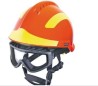 casco msa gallet f2 xtrem naranja flurorescente ventilado barbiquejo de 3 puntos goggles responder portalmpara y stickers en am