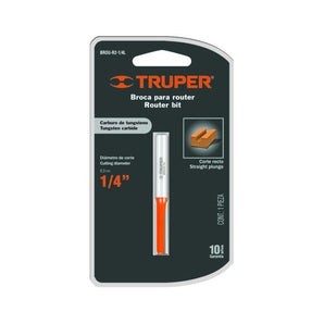 BROCA ROUTER RECTA 2 FILOS 1/4 1 *TRUPER