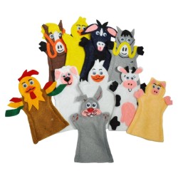 Juego de 10 Títeres Digitales Animales de la Granja