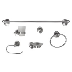 Juego de Accesorios Feia Cromo 6 Piezas Metalflu 07689