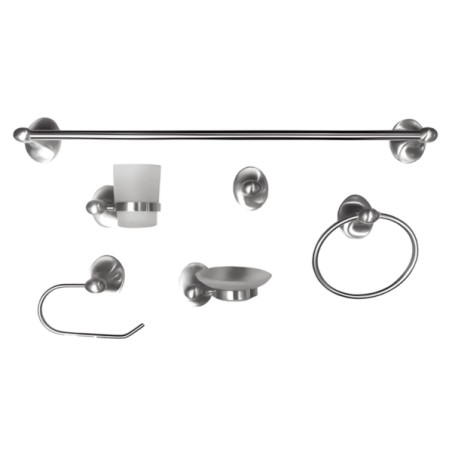 Juego de Accesorios Feia Cromo 6 Piezas Metalflu 07689