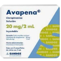 AVAPENA 20MG AMP 5X2 ML