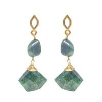 Aretes Ella Moonstone Verde