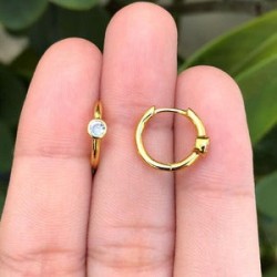 Aretes Zirconia Chapa de Oro Az10
