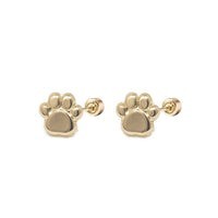 Arete huella Perro de oro 10k