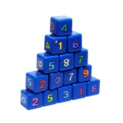 Dados de Plástico 3 x 3 cm con Números